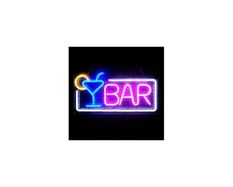 BAR Neon LED Plexi Multicolore | 22,2x1,8x42 cm