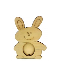 Coniglio Cornice di Legno 15x10,5cm