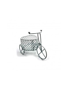 Decorazione Gabbietta Bici Cuore | Bianco - 10x8x7cm