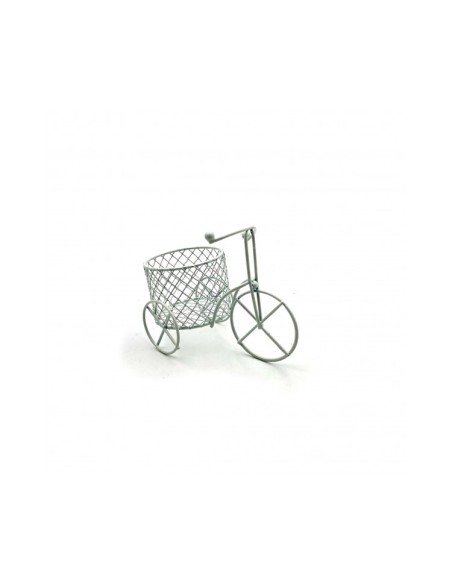 Decorazione Gabbietta Bici Tondo | Bianco - 10x8x7cm