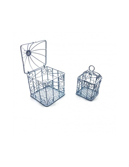 Decorazione Set Gabbiette Bianco| 2 in 1